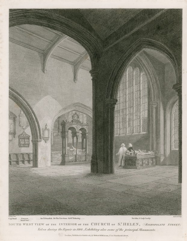 St Helen Kilisesi, Bishopsgate Caddesi, Londra by Frederick Nash