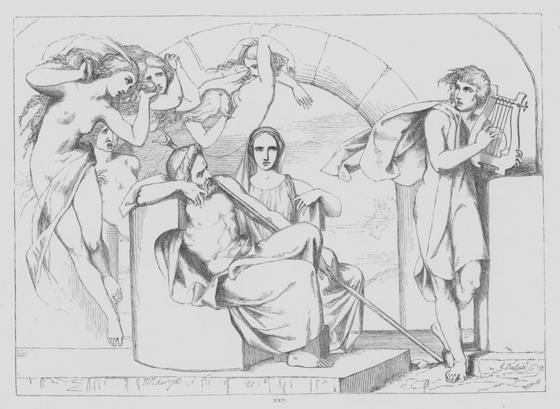 John Milton, Dalgın (gravür) by Frederick Richard Pickersgill