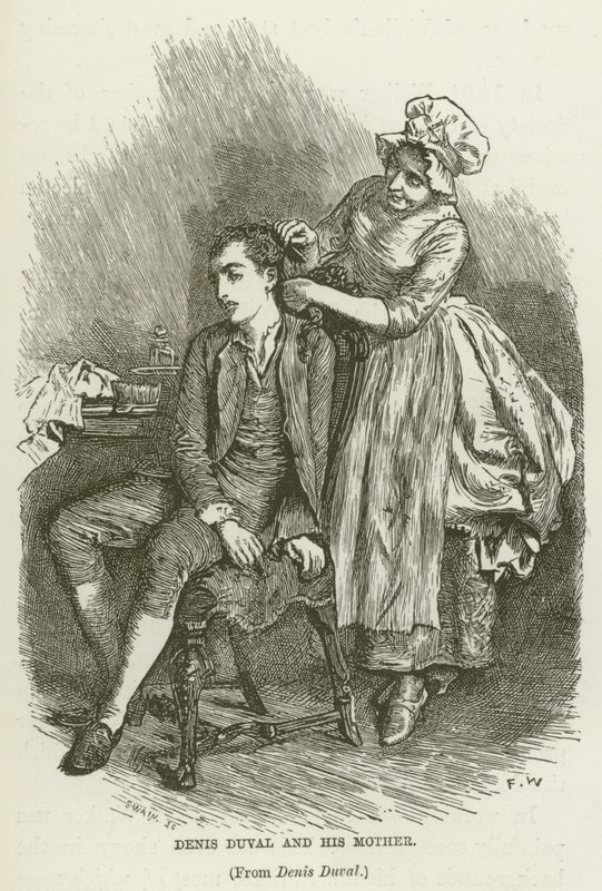 Denis Duval ve annesi by Frederick Walker