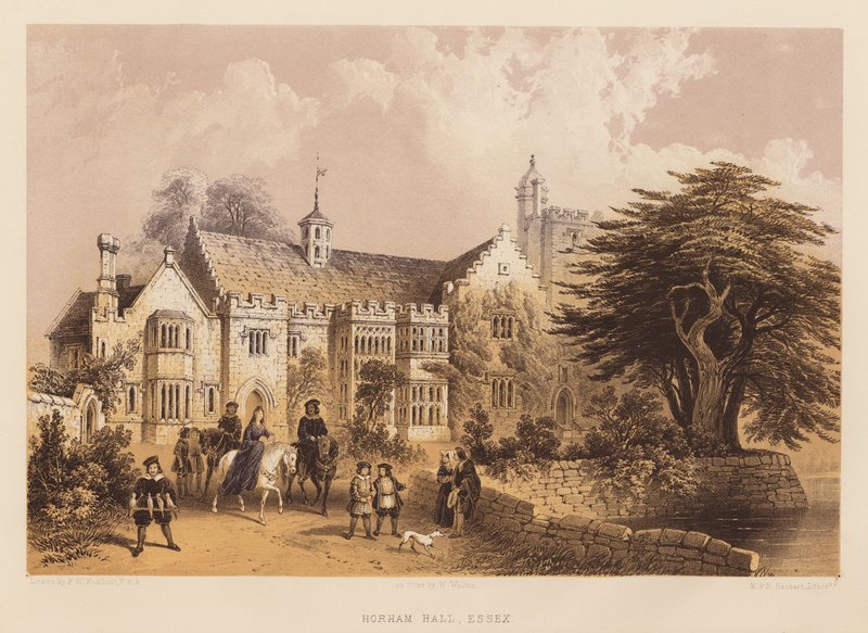 Horham Hall, Essex (aquatint) by Frederick William Fairholt