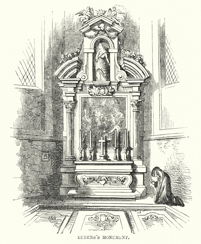 Rubens Anıtı (gravür) by Frederick William Fairholt