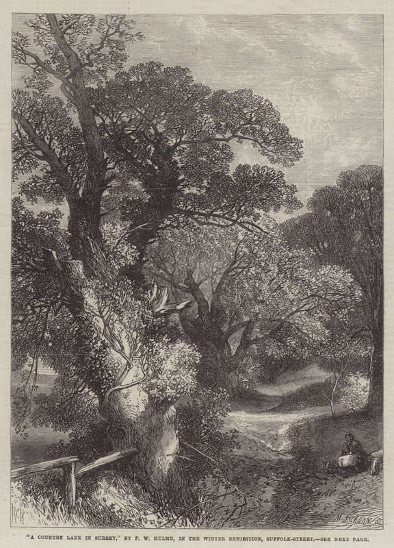 A Country Lane in Surrey  by Frederick William Hulme