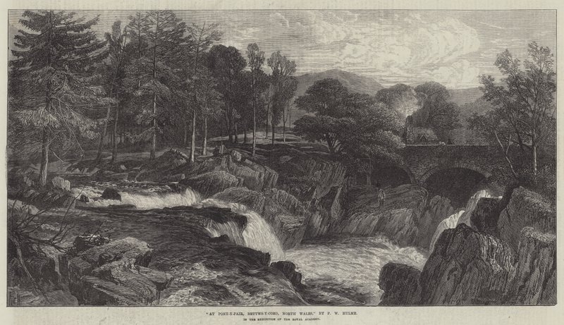 At Pont-y-Pair, Bettws-y-Coed, North Wales  by Frederick William Hulme