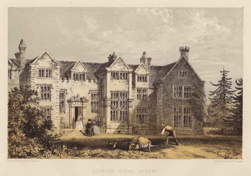 Loseley Evi, Surrey (aquatint) by Frederick William Hulme