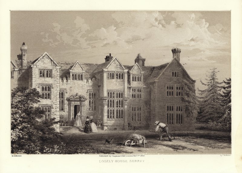 Loseley House, Surrey (lito renk tonu) by Frederick William Hulme