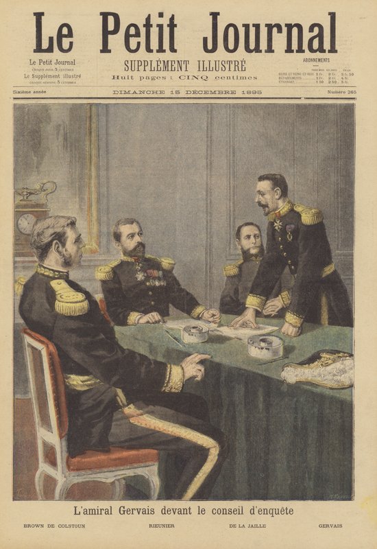 Amiral Gervais, Soruşturma Kurulu huzurunda by French School