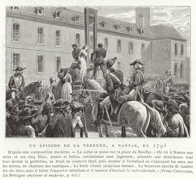Terör Saltanatı sırasında bir bölüm, Fransız Devrimi, Nantes, 1793 by French School