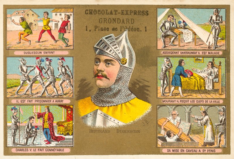 Bertrand du Guesclin, Fransız askeri komutanı ve hayatından sahneler by French School
