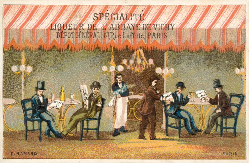 kafe sahnesi by French School