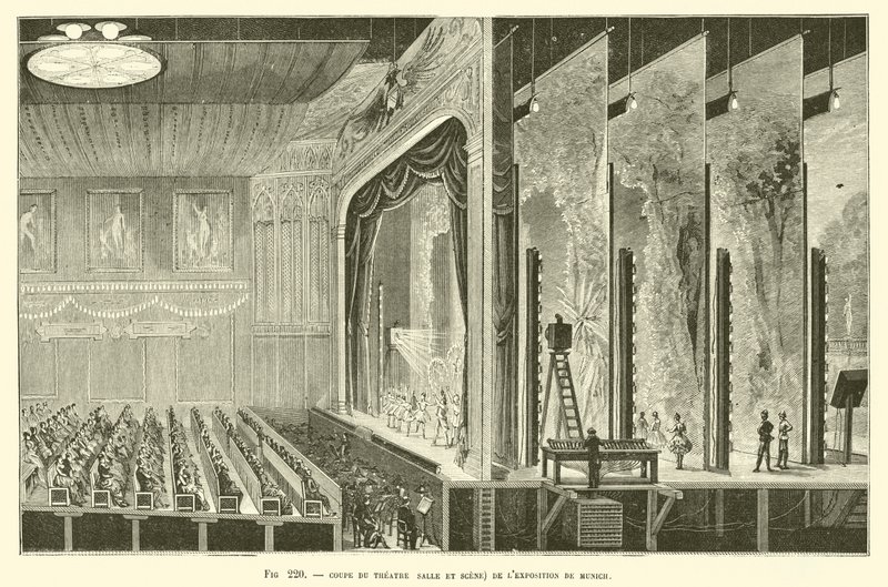 Münih Sergisinin Tiyatro Bölümü (Salon ve Sahne) by French School