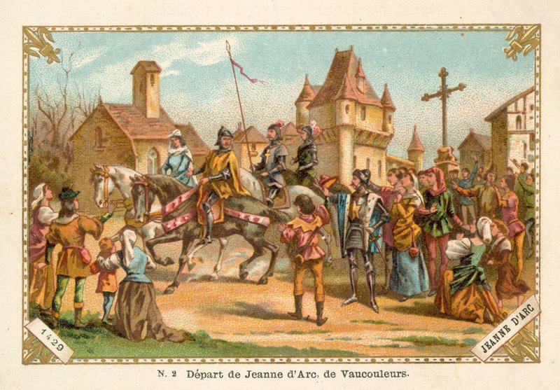 Joan of Arc'ın Vaucouleurs'dan Ayrılışı, 1429 by French School