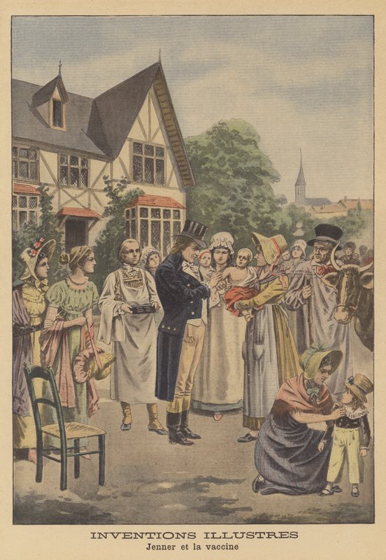 Edward Jenners çiçek aşısı by French School