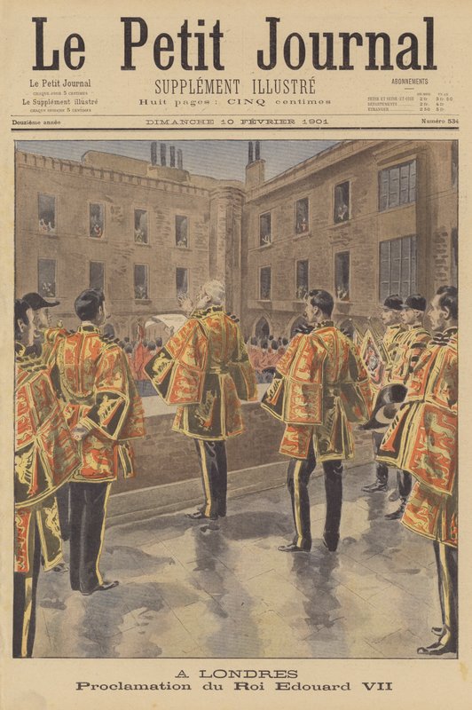 Edward VII kral ilan ediliyor, Londra by French School