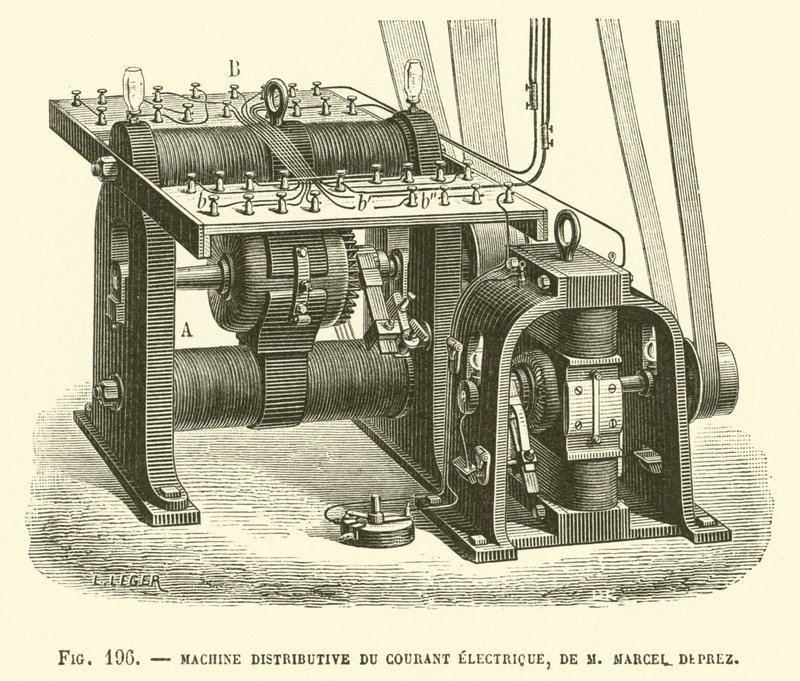 Elektrik Akımı Dağıtım Makinesi, M Marcel Deprez by French School