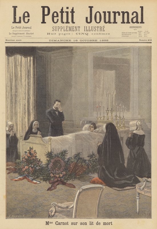 Madam Carnot ölüm döşeğinde by French School