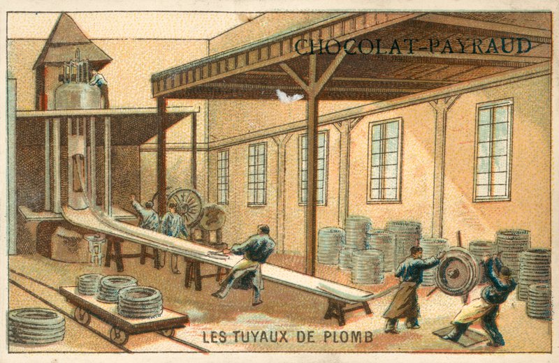 Üretim kurşun boruları by French School