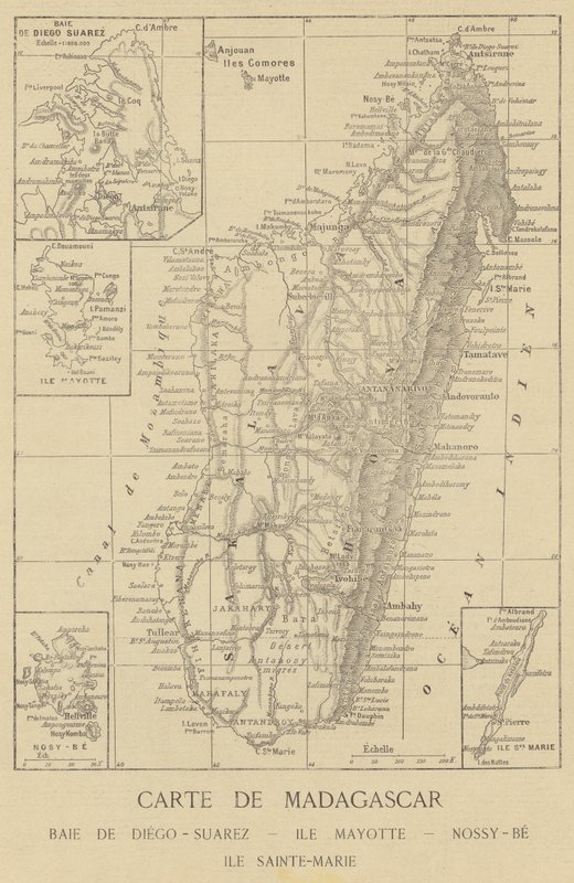Madagaskar Haritası by French School