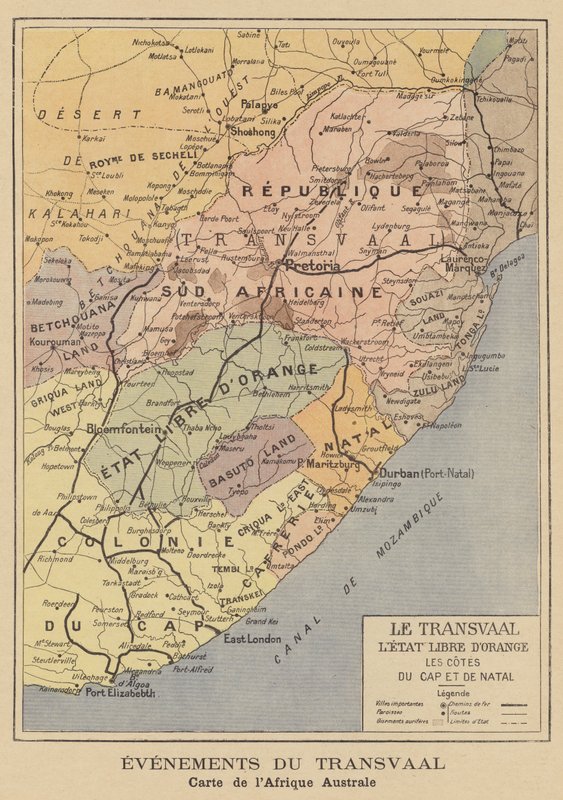 Güney Afrika Haritası by French School