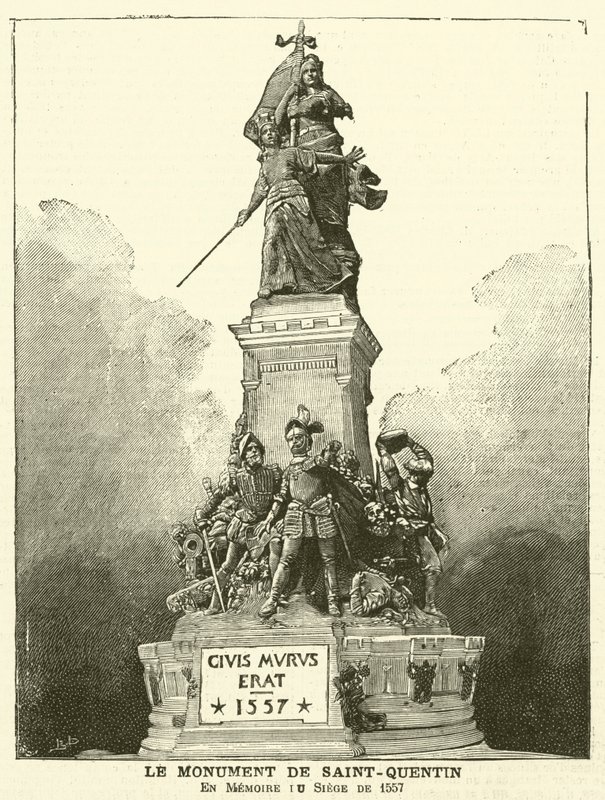 Saint-Quentin Savaşı anısına anıt, 1557 by French School