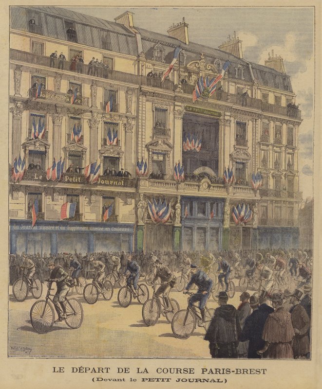 Paris-Brest bisiklet yarışının başlangıcı by French School