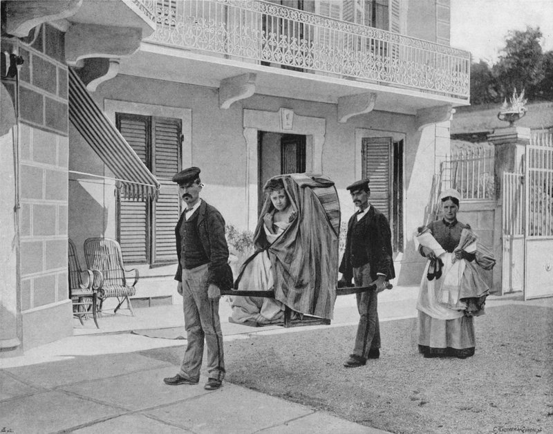Aix-les-Bains - Duştan Ayrılırken (s/b fotoğraf) by French Photographer