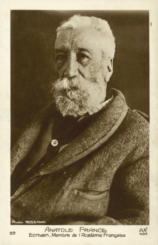 Anatole France, Fransız şair, gazeteci ve romancı (s/b fotoğraf) by French Photographer