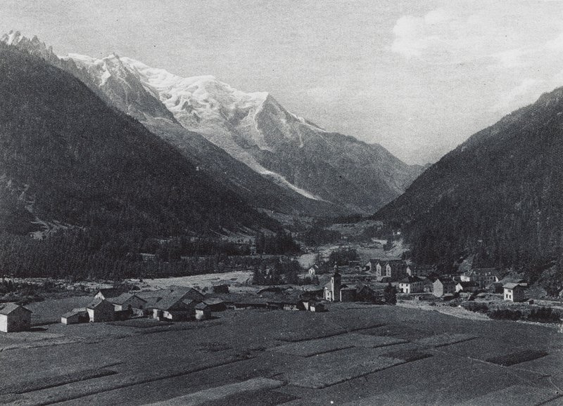 Argentieres ve Mont-Blanc (s/b fotoğraf) by French Photographer