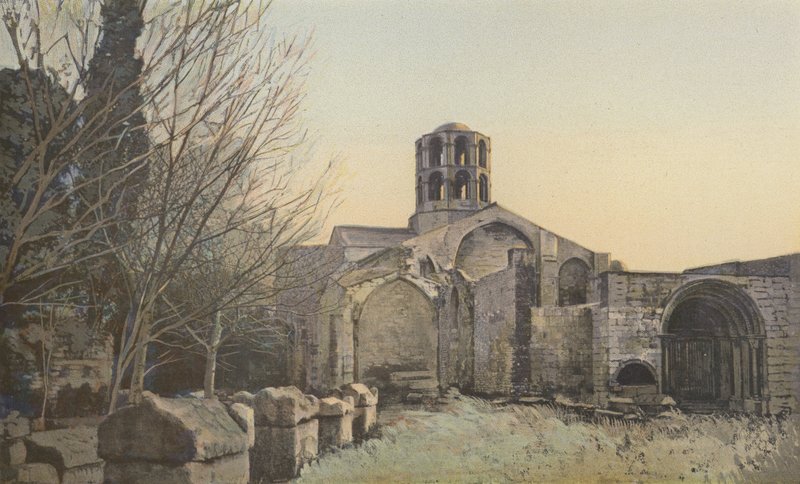 Arles, Les Alyscamps, Saint-Honorat Kilisesi by French Photographer