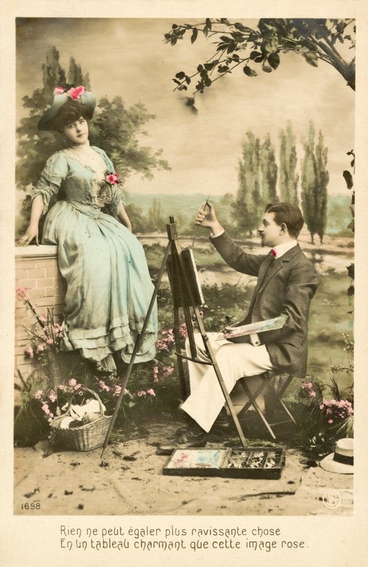 Güllü güzel kız boyama sanatçı by French Photographer