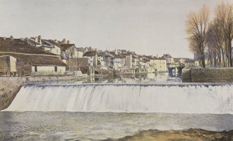 Aurillac, Jordanne kıyısında eski evler by French Photographer