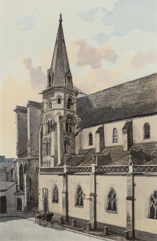 Auxerre, Saint-Eusebe Kilisesi, Yan cephe N by French Photographer