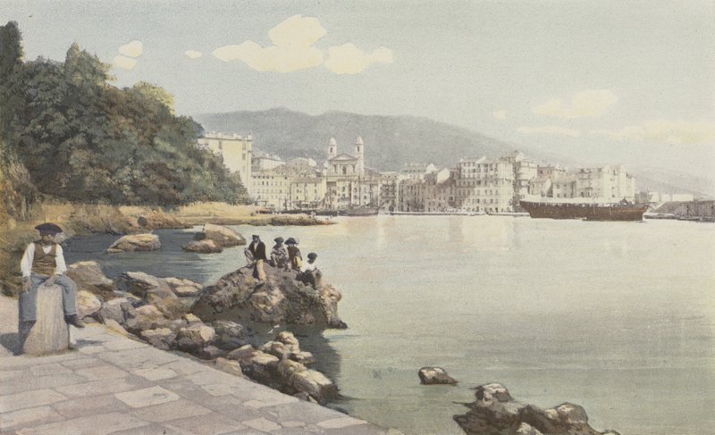 Bastia, eski Liman Manzarası ve Şehir by French Photographer