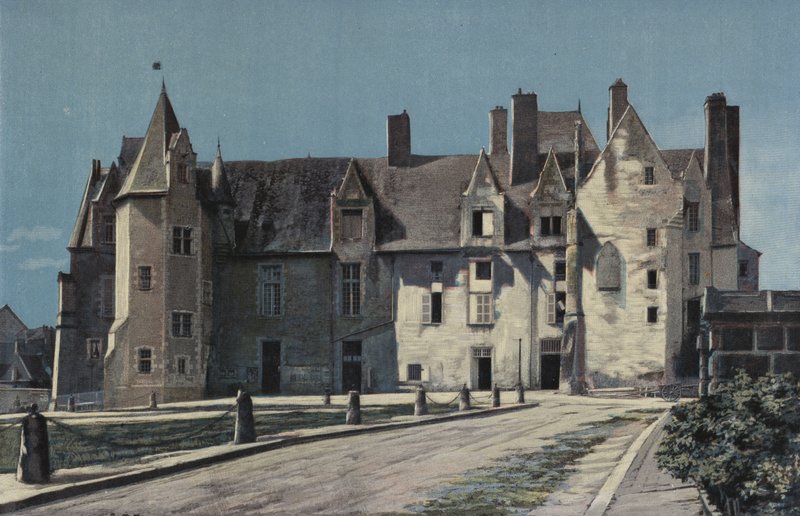 Bauge, Chateau (Belediye Binası ve Jandarma), Meydanda Topluluk by French Photographer