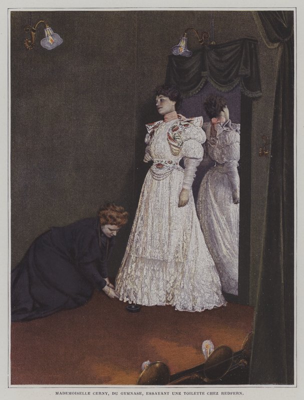 Berthe Cerny, Fransız aktris (renkli fotoğraf) by French Photographer