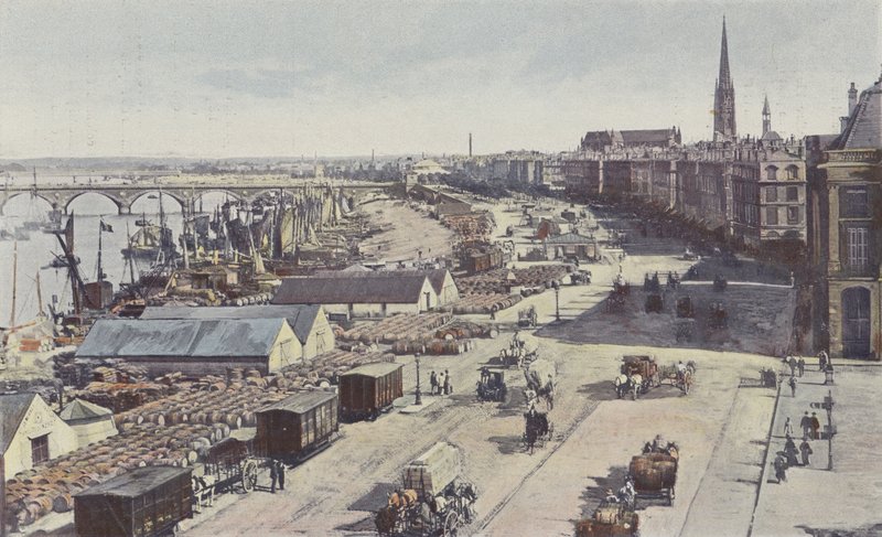 Bordeaux, Garonne Köprüsü, Burgonya Rıhtımları ve Gümrük by French Photographer