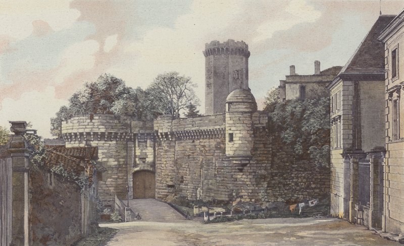 Bourdeilles, Chateau, Cote de lentree by French Photographer