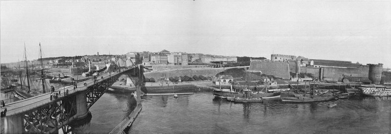 Brest - Dönen Köprü ve Askeri Liman (s/b fotoğraf) by French Photographer