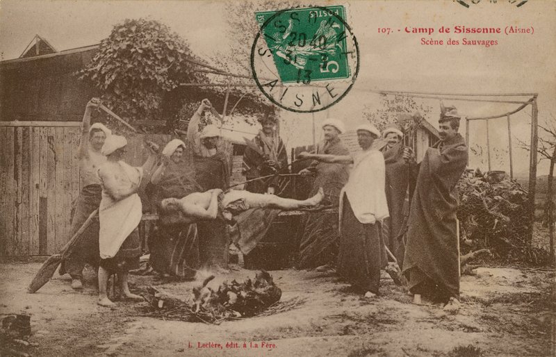 Sissonne, Aisne, Fransa'da kamp. 1913 yılında gönderilen kartpostal. by French Photographer