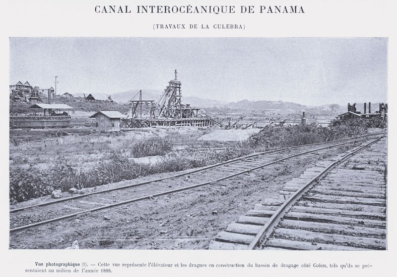 Panama Interoceanic Canal, Culebra Works (s/b fotoğraf) by French Photographer
