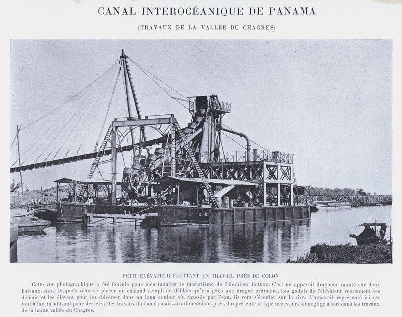 Panama Interoceanic Canal, Chagres Valley Works (s/b fotoğraf) by French Photographer