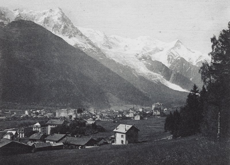 Chamonix ve Mont-Blanc (s/b fotoğraf) by French Photographer