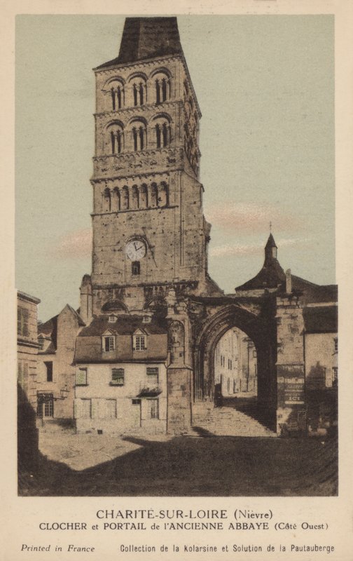 Charite Sur Loire, Çan Kulesi ve Eski Manastırın Portalı by French Photographer