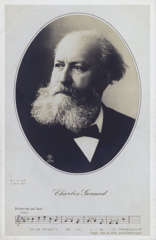 Charles Gounod, Fransız piyanist ve besteci (s/b fotoğraf) by French Photographer