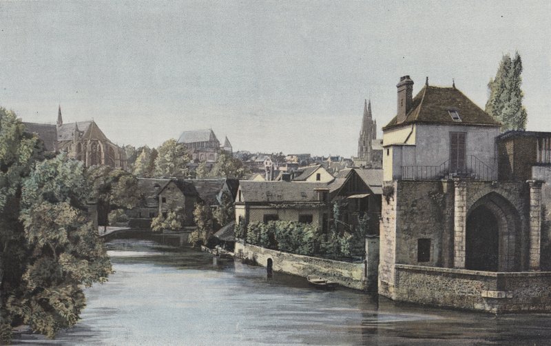 Chartres, Courtille köprüsünden görünüm by French Photographer