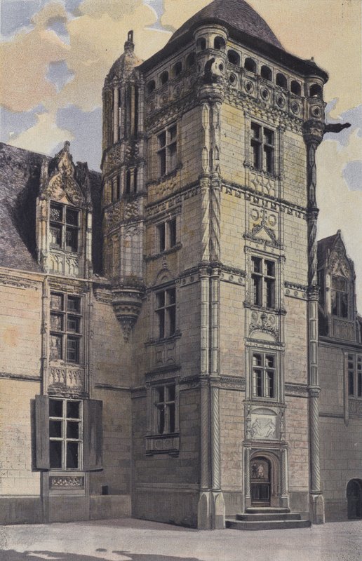 Chemaze, Chateau de Saint-Ouen, Lescalier Turu by French Photographer