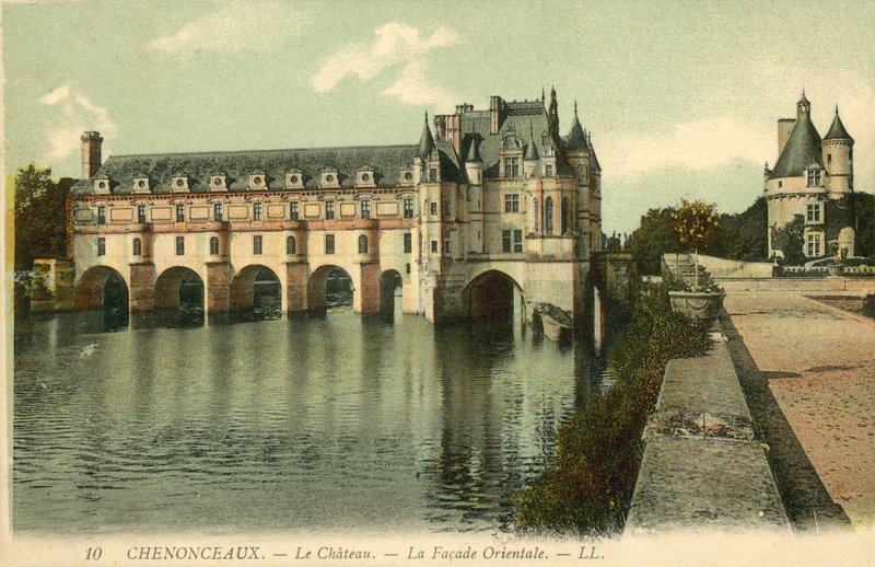 Chenonceaux, Şato, Doğu Cephesi by French Photographer