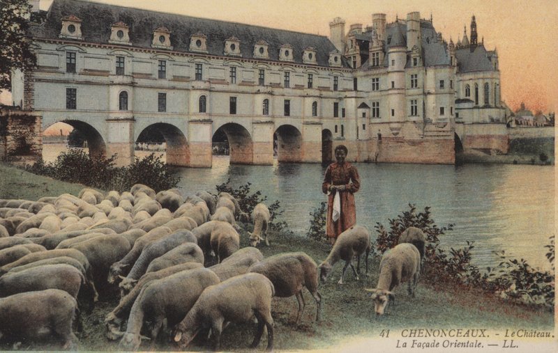 Chenonceaux, Le Chateaux, Doğu Cephesi by French Photographer
