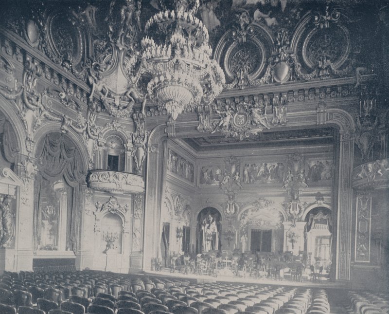 Konser Salonu, Monte Carlo (s/b fotoğraf) by French Photographer