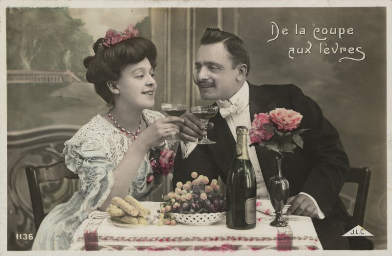 Çift şampanya içiyor by French Photographer