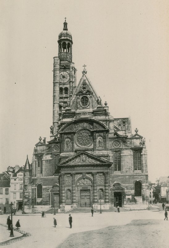 Saint-Etienne du Mont Kilisesi, St Etienne du Mont Kilisesi (fotogravür) by French Photographer